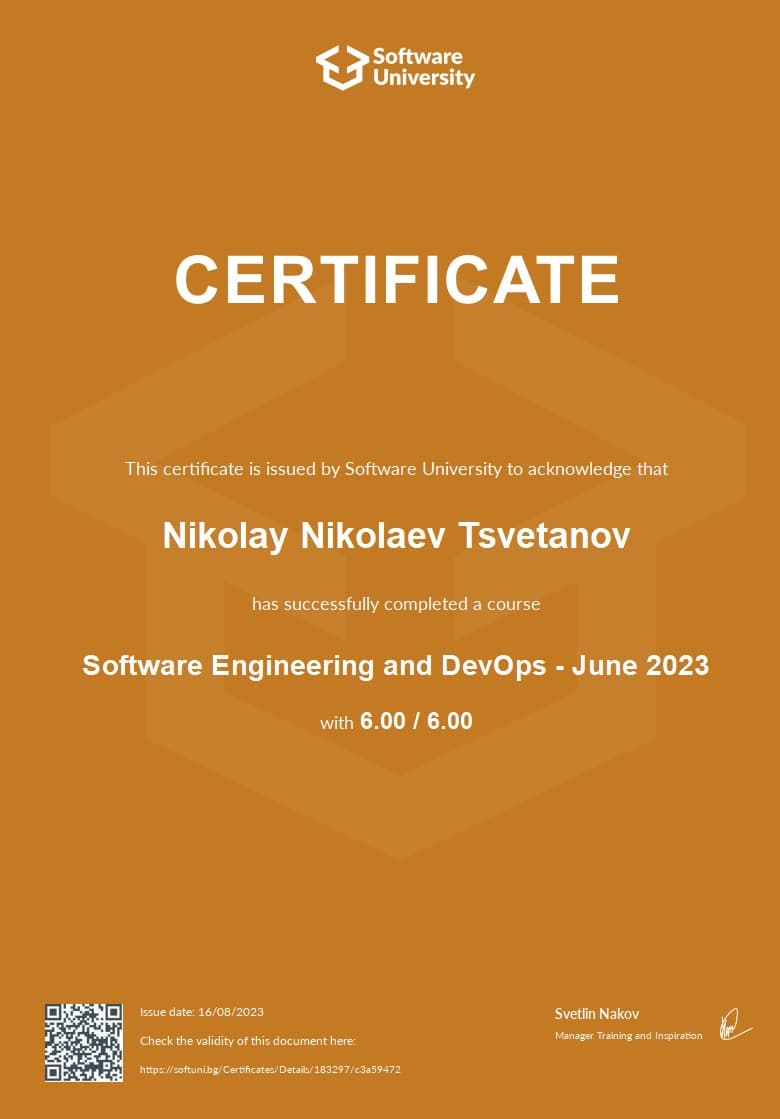 Software Engineering & DevOps